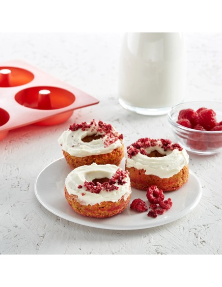 LEKUE MOLDE DOUGHNUT 6 CAVIDADES NEGRO